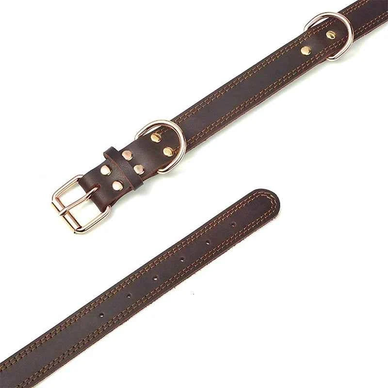Quality Durable Vintage Genuine Leather Dog Collar