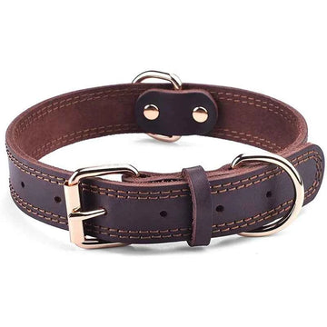 Quality Durable Vintage Genuine Leather Dog Collar