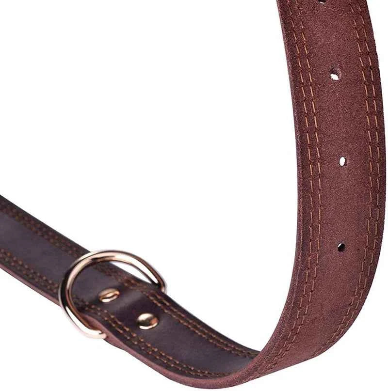 Quality Durable Vintage Genuine Leather Dog Collar