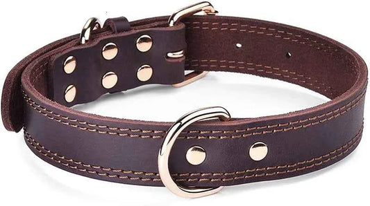 Quality Durable Vintage Genuine Leather Dog Collar