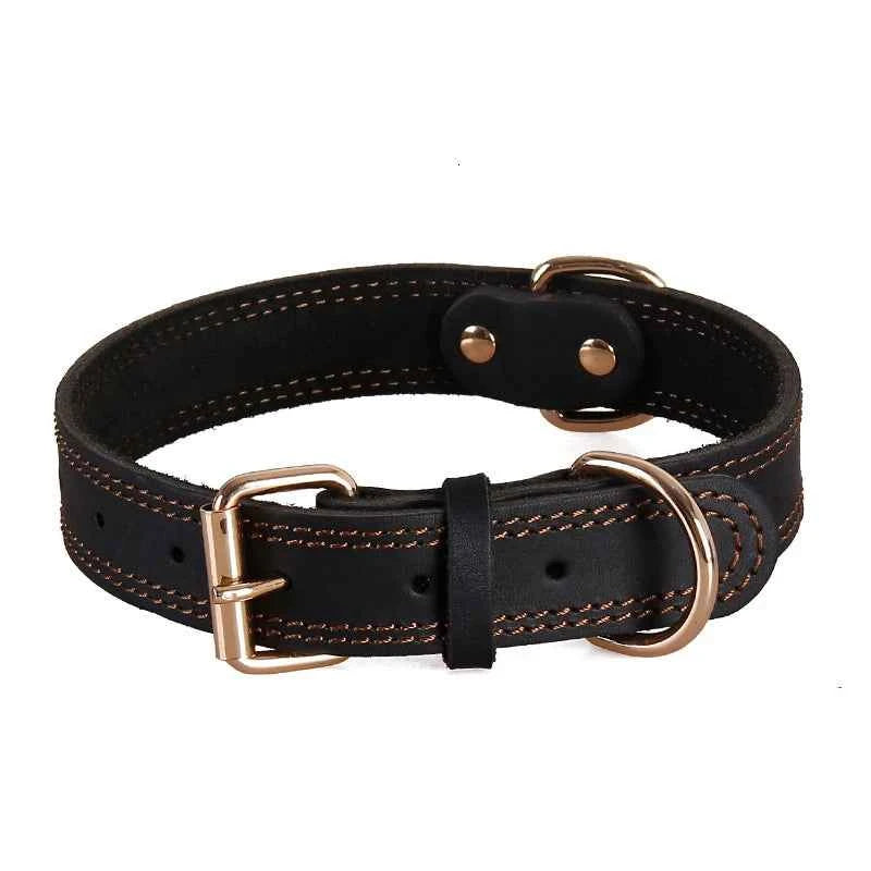 Quality Durable Vintage Genuine Leather Dog Collar