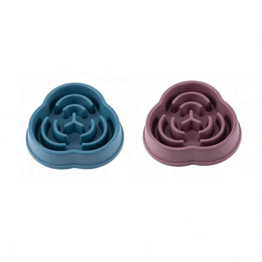 1Pc Dog Slow Food Bowl Plastic Anti-Choking Slow Eating