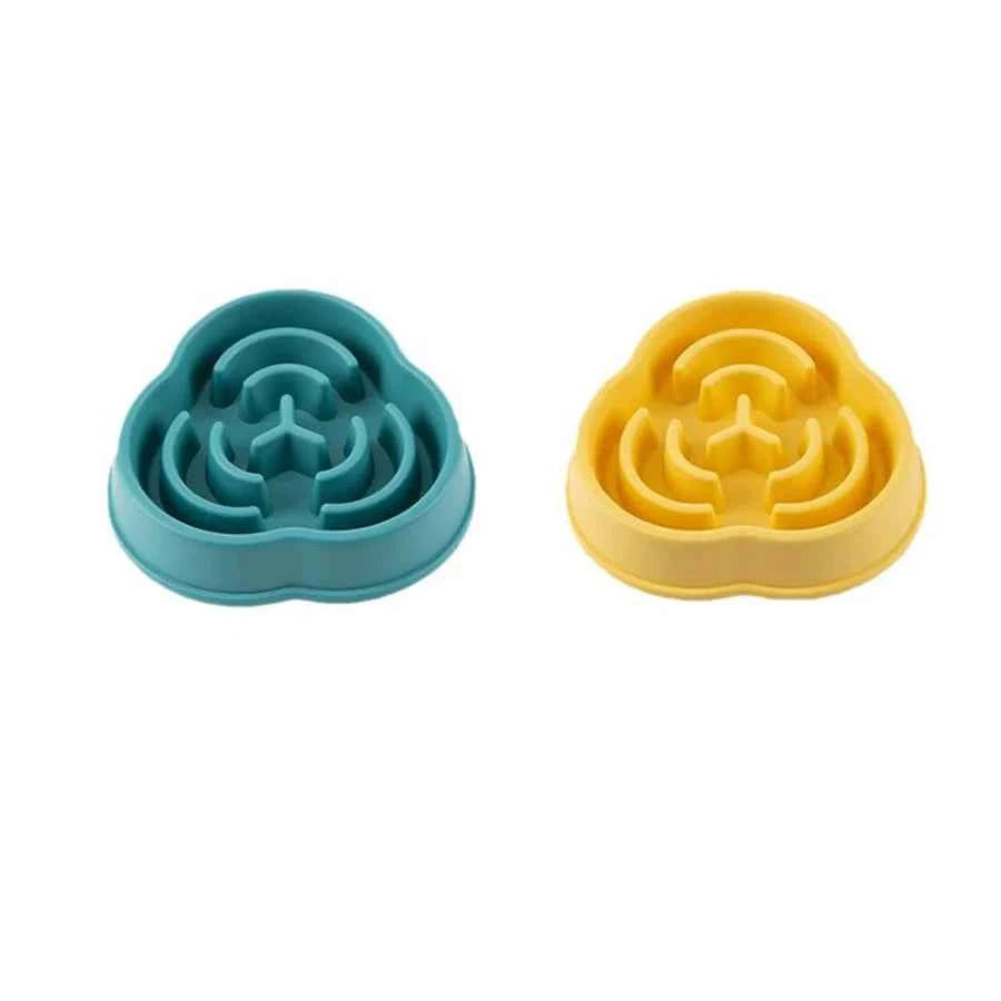 1Pc Dog Slow Food Bowl Plastic Anti-Choking Slow Eating