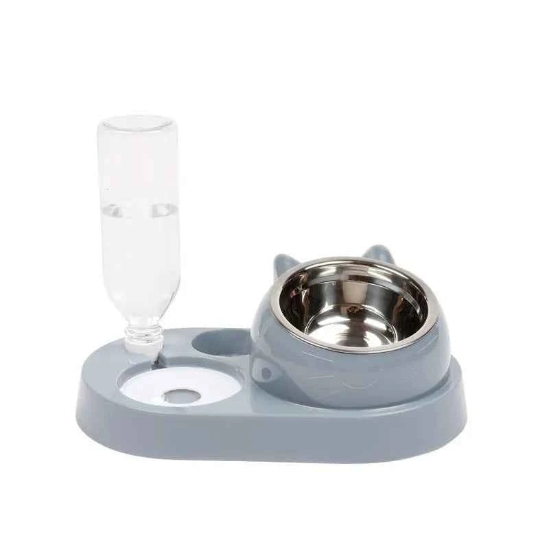 2-in-1 Automatic Cat Water Dispenser and Bowl with Water Storage for Pets