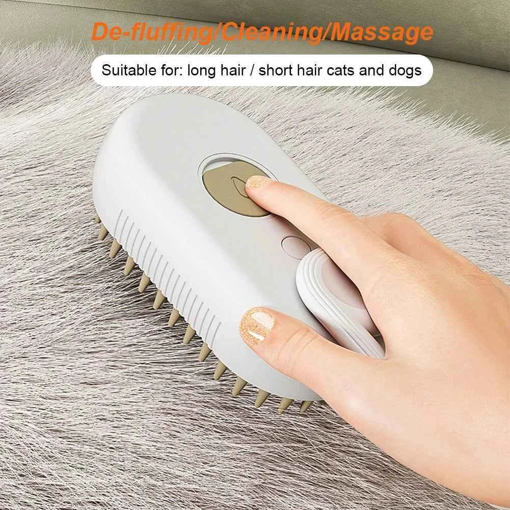 Cat Steam Brush Steamy Dog Brush 3 in 1 Electric Spray Cat Hair Brushes USB Rechargeable Dog Grooming Massage Comb for Pet Hairs