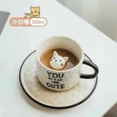 Cute Kitten Ceramic Cat Claw Cup