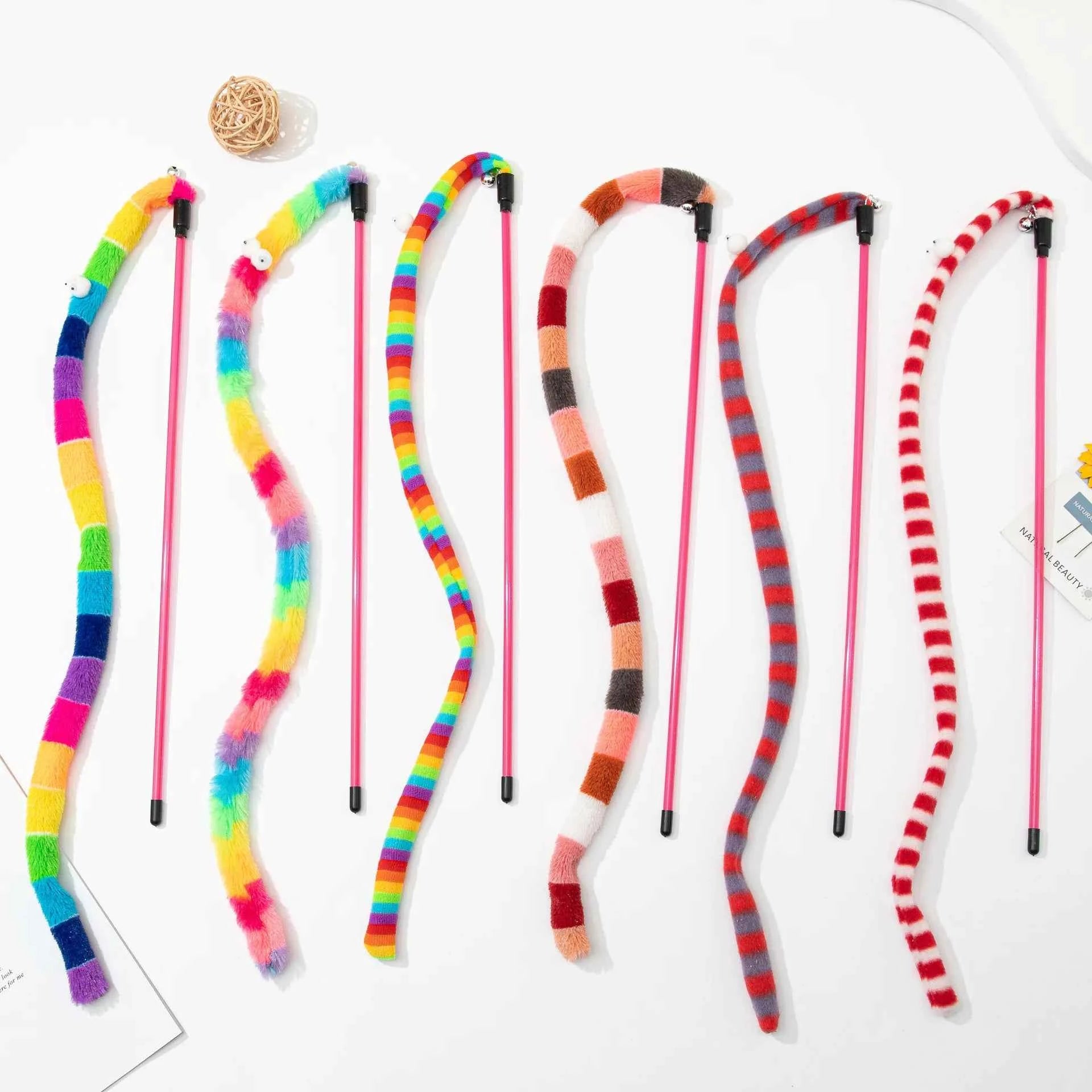 Cat Toy Caterpillar Cat Teaser Wand for Engaging Playtime