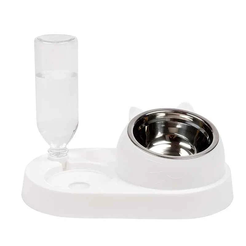 2-in-1 Automatic Cat Water Dispenser and Bowl with Water Storage for Pets