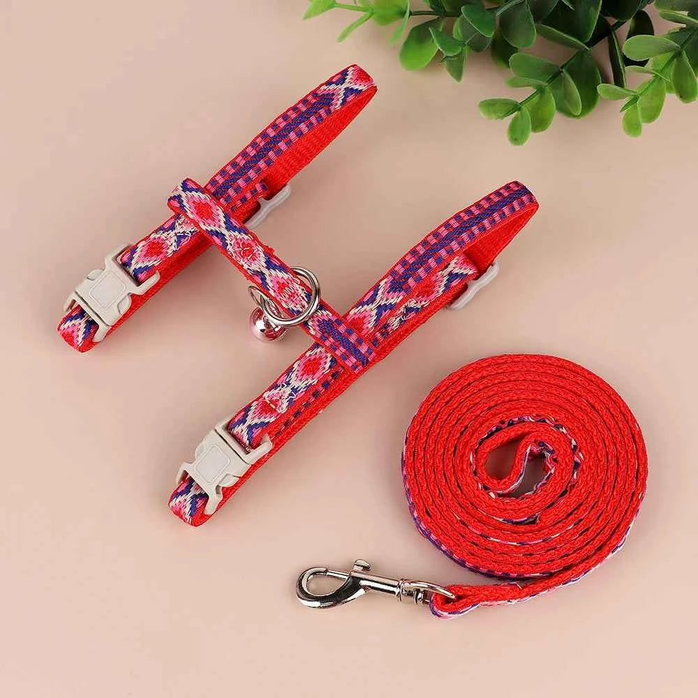 Nylon Cat Harness Vest Leash for Comfortable and Safe Outdoor Adventures