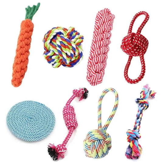Dog Toy Rope Ball - Durable Knot Rope for Chewing and Fetching