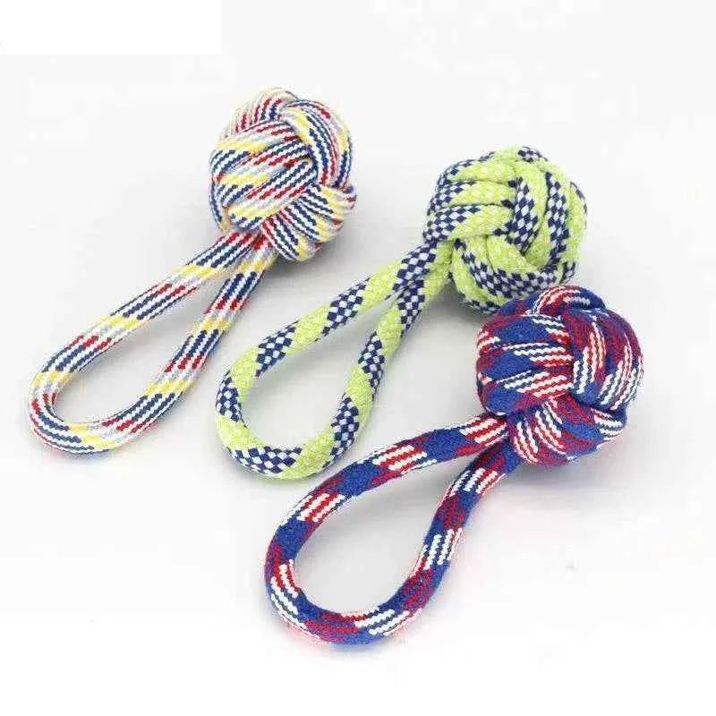 Dog Toy Rope Ball - Durable Knot Rope for Chewing and Fetching